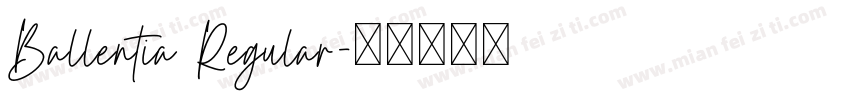 Ballentia Regular字体转换